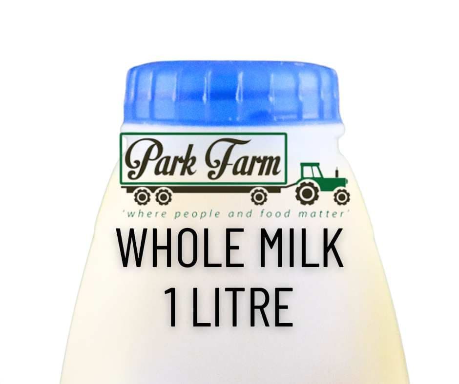 1 Litre (2 Pts) WHOLE Milk (Park Farm)