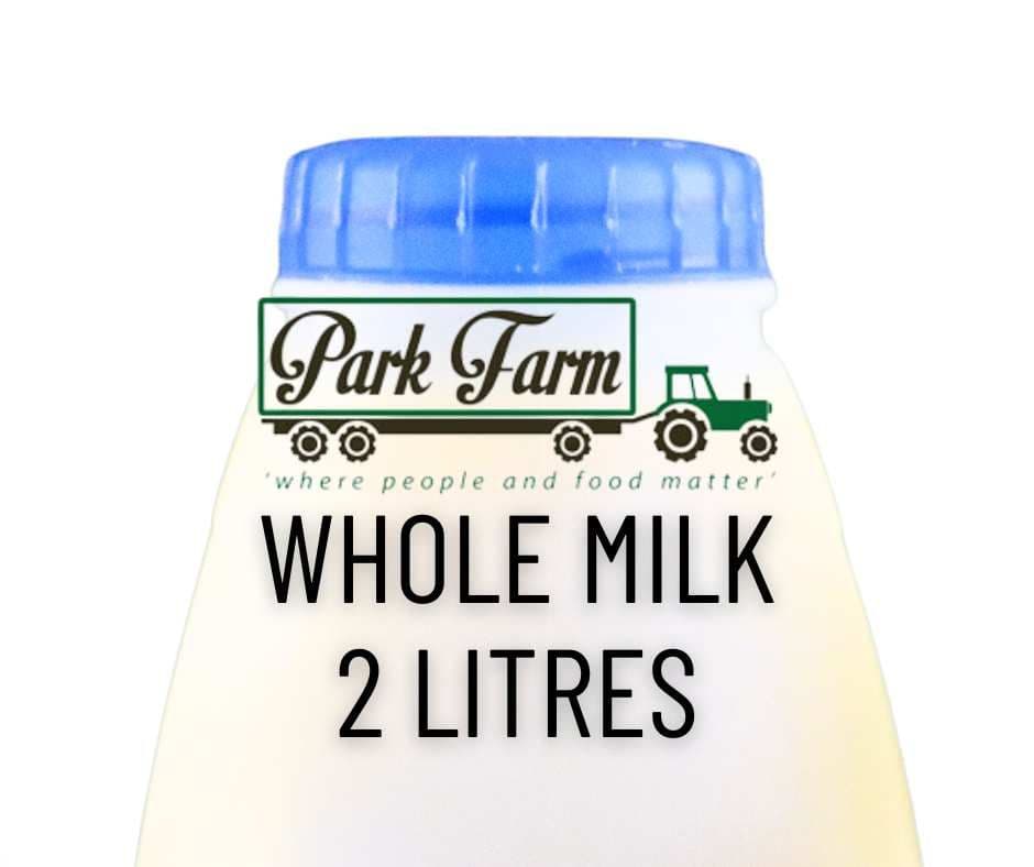 2 Litres (4pt) WHOLE Milk (Park Farm)